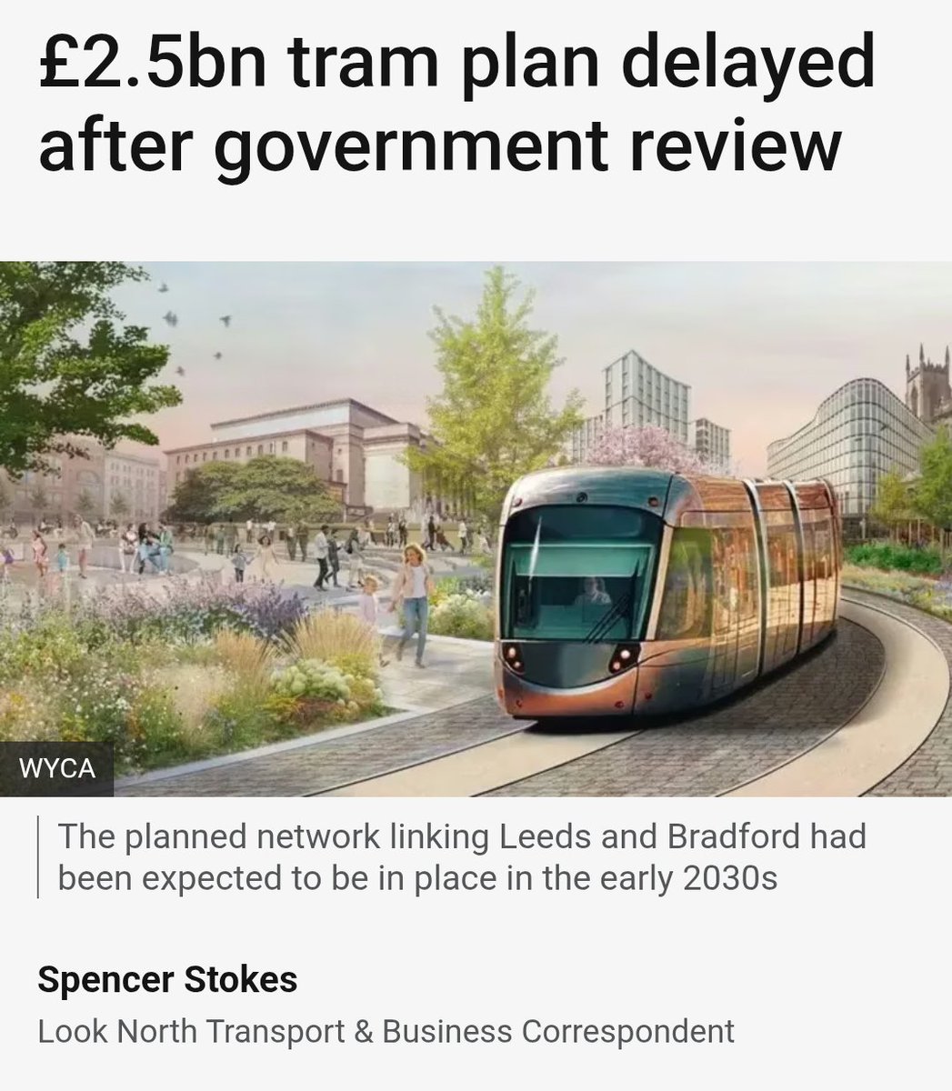 BritainRemade's tweet image. Disappointing news that comes as no surprise. Leeds remains the largest city in Western Europe without a mass transit system.

Compare this to France: Dijon built a 12 mile tram network in just 2 years, after 2 years of planning, for just £37m a mile. 

It's no coincidence that,…