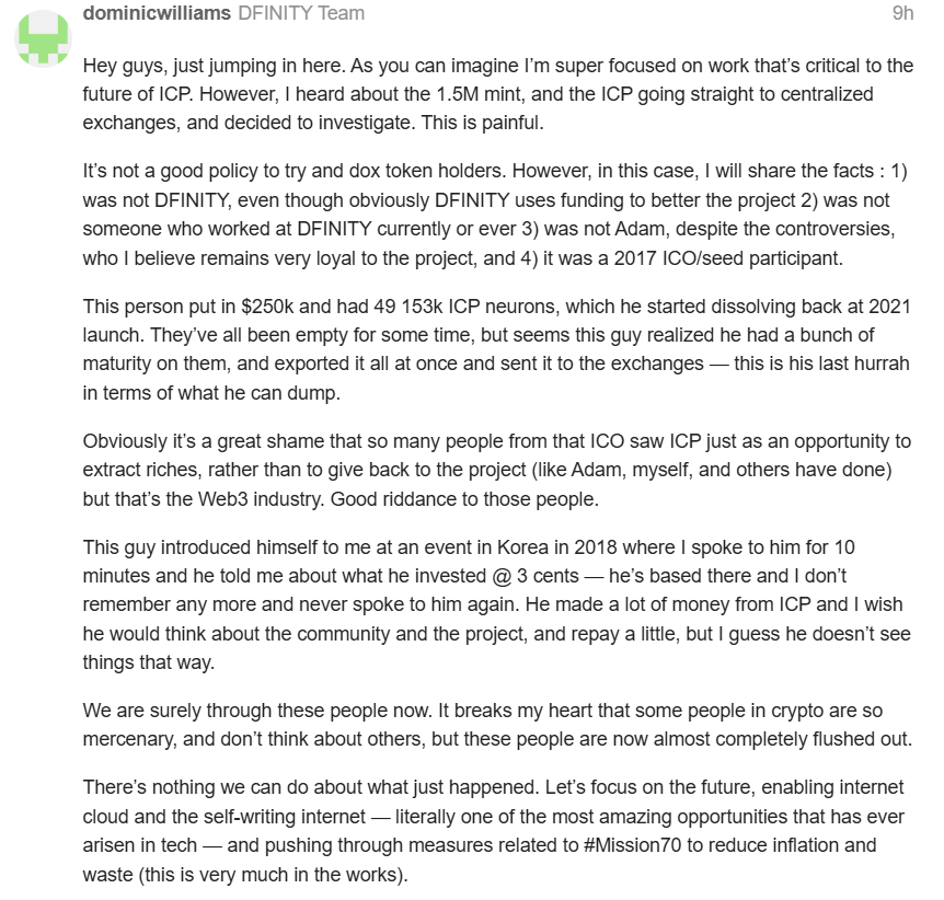This topic is worth a separate video in which I will share the data about the $ICP Inflation, VCs, tokenomics &amp; ways to fix the problems that we are currently facing.
