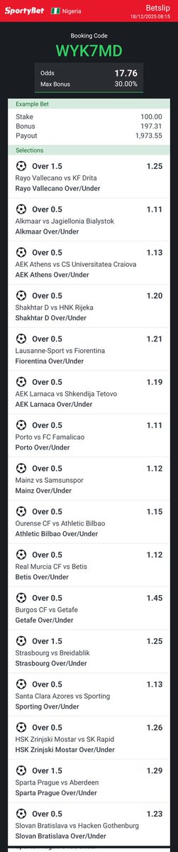 MrAnalysis4real's tweet photo. @lekan_mark 26 ODDS SPORTYBET 
UM0AVT

17 ODDS SPORTYBET 
WYK7MD

@Ada_Daddyya @Julius_Chinwe @ADT_Freetips @kk__kels @loudpunts @dhavidtips @Mr_Gerrie01

https://t.co/T5EOZCHvIc https://t.co/Amg2ucw6Za
