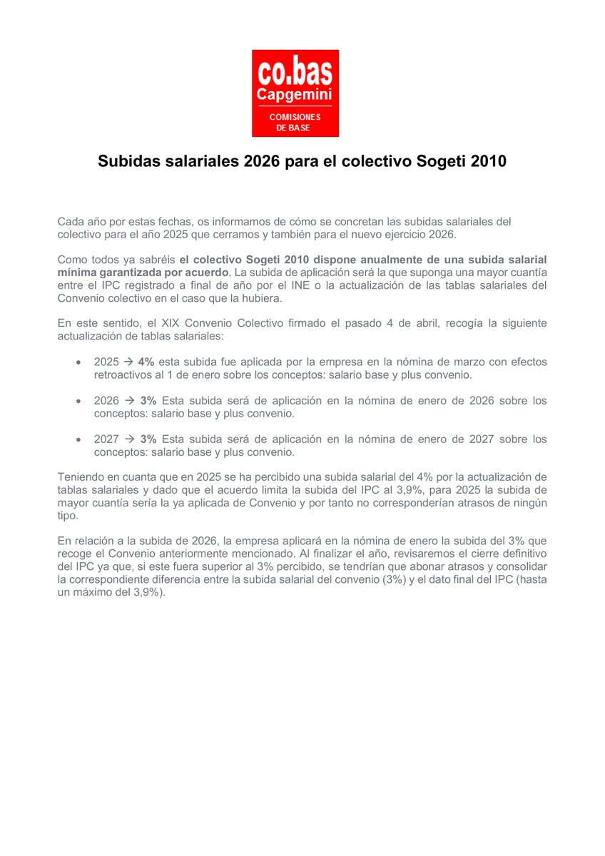 Sección Sindical Co.bas Capgemini tweet media