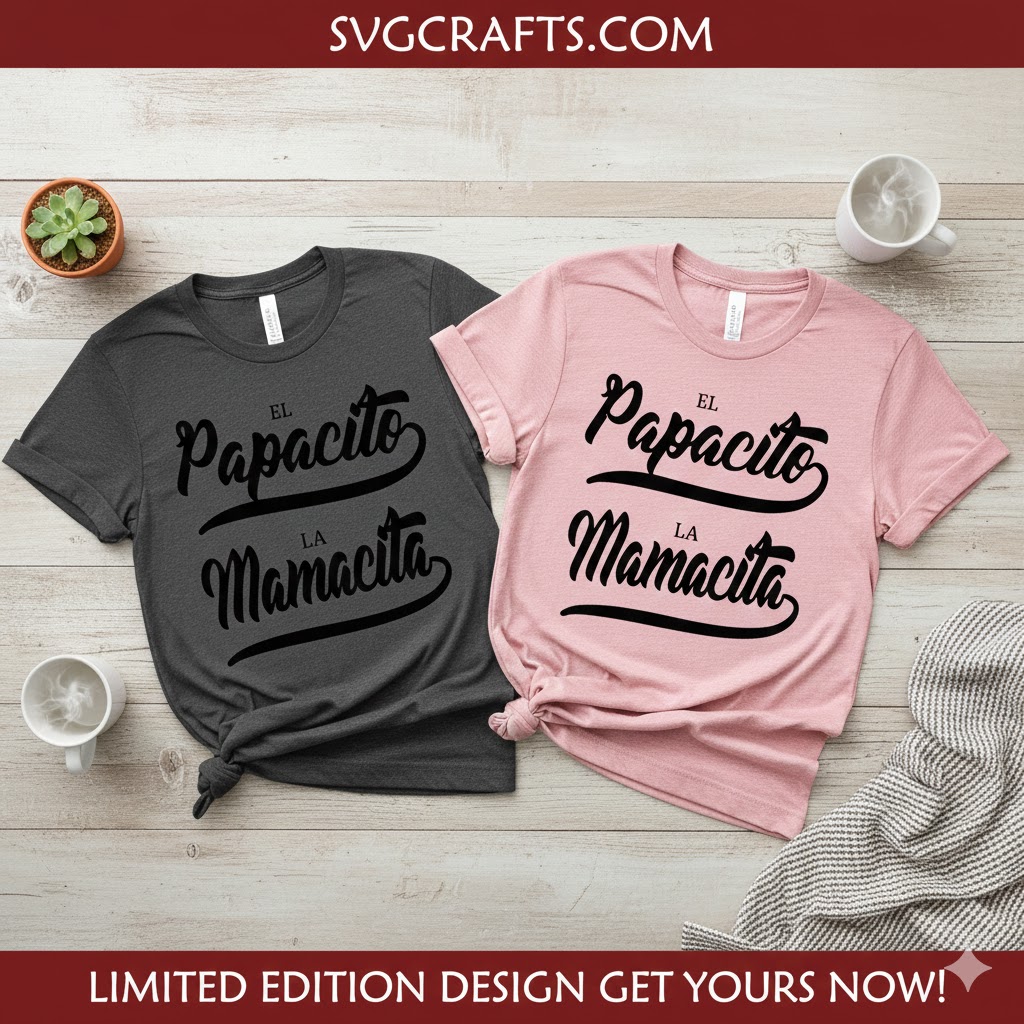 SvgCrafts's tweet image. Celebrate your love con pasión! ❤️ "El Papacito &amp;amp; La Mamacita" elegant script SVG bundle – perfect for matching couple tees, mugs &amp;amp; gifts that honor Hispanic heritage. Grab this romantic gem now! svgcrafts.com/papacito-mamac…
#LatinxLove #PapacitoMamacita #CoupleSVG #HispanicHeritage