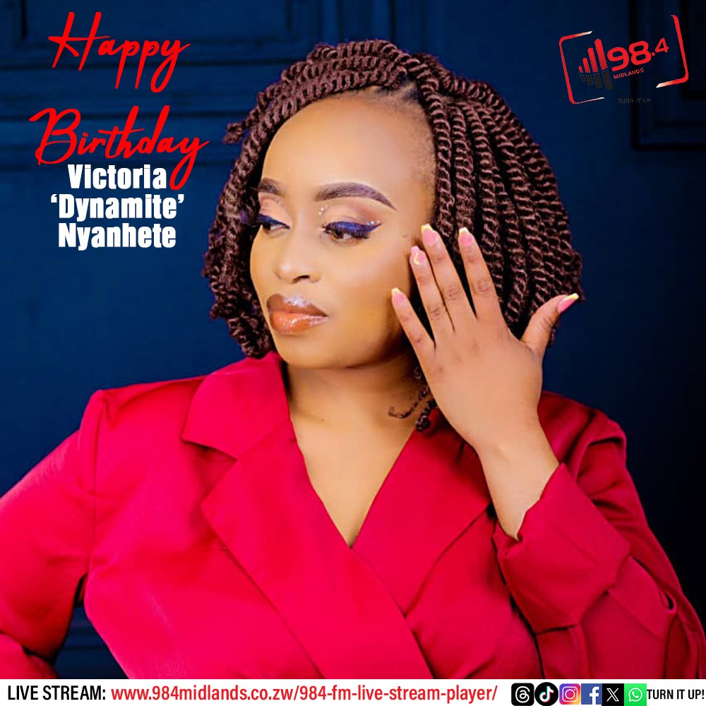 Today's special!!! 
We celebrate our Station Manager, Victoria 'Dynamite' Nyanhete's birthday! Wishing her more life and success as we keep bringing great music and important conversations to the Midlands Province