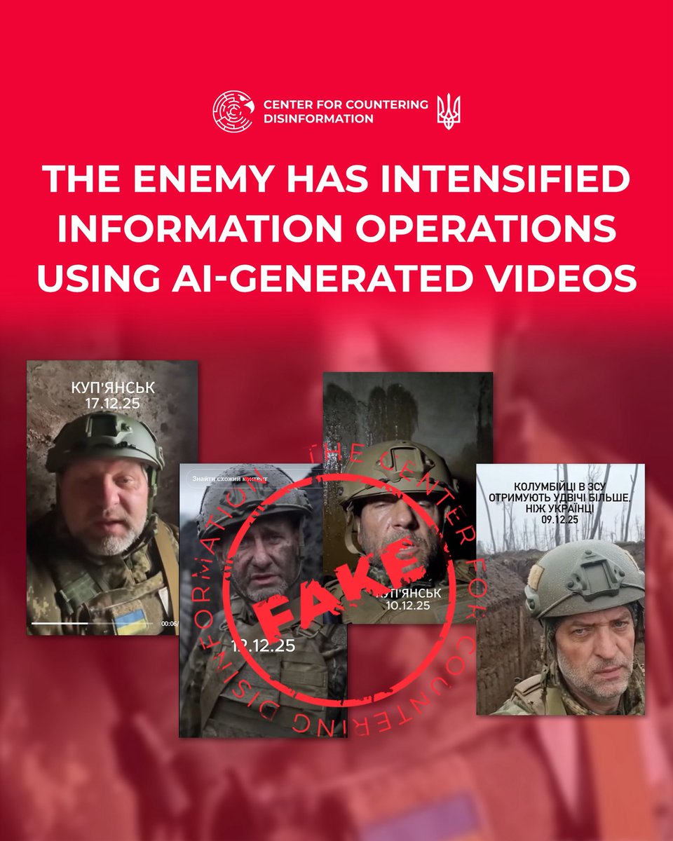 CforCD's tweet image. ⚡️ The Center has identified a new wave of information attacks on TikTok involving AI-generated content aimed at undermining the resilience of the Ukrainian army and the country’s overall defense capability.