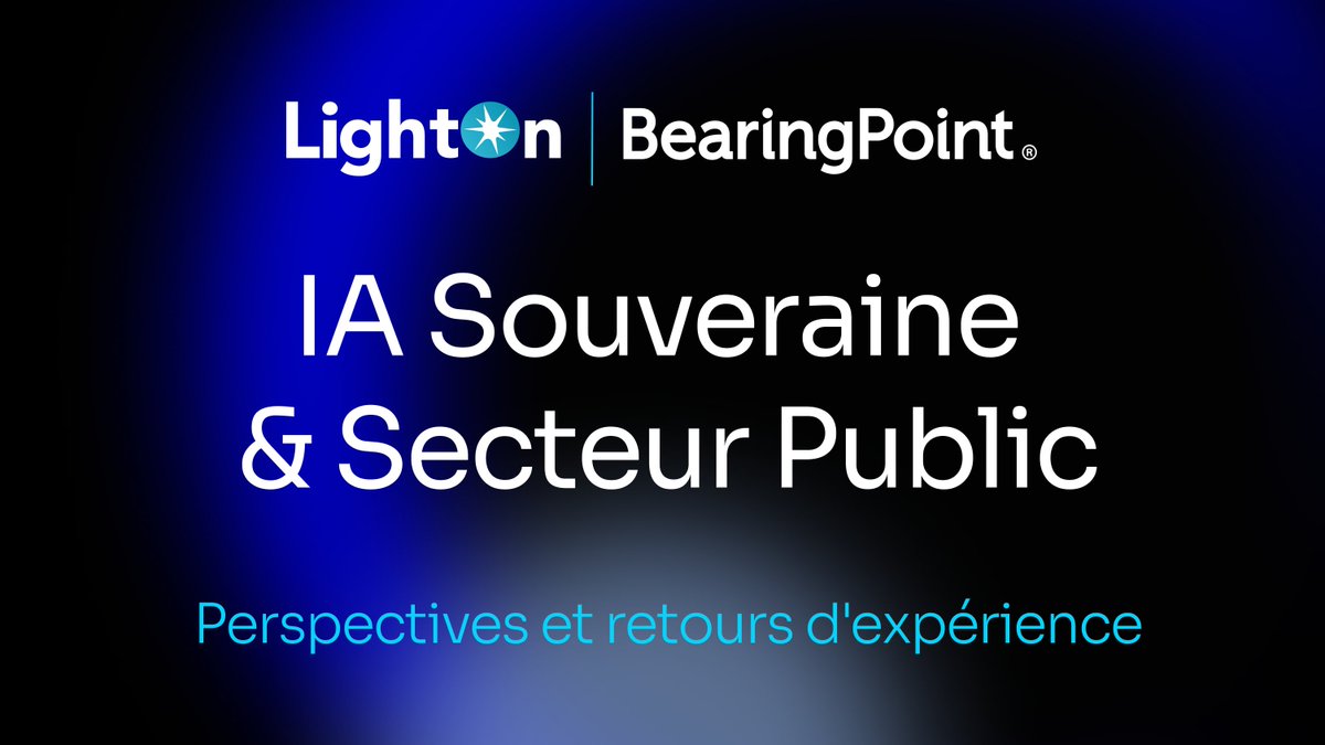 🔐 Quand l’IA générative s’adapte aux exigences du secteur public.

À l’occasion d’un petit-déjeuner organisé par <a href="/LightOnIO/">LightOn</a> et <a href="/bearingpoint/">BearingPoint</a> , acteurs publics et experts ont partagé une vision concrète de l’IA souveraine, entre retours d’expérience opérationnels et perspectives