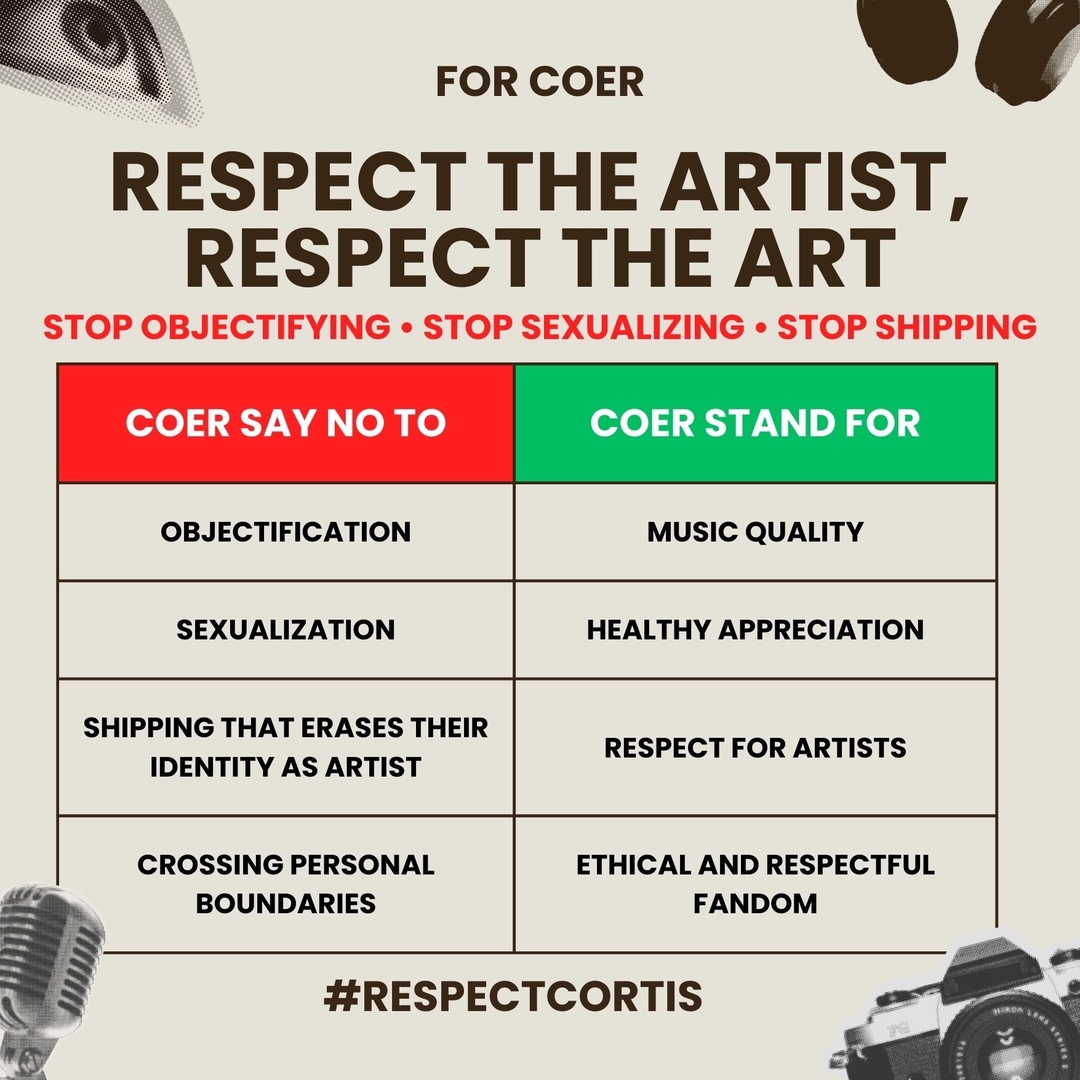 Cortis are Artist
They deserve respect, boundaries, and appreciation for their music.

Shipping, sexualizing, or objectifying only takes away from their identity as artists.

Let’s stand for Cortis  music first, always. 

RESPECT CORTIS!! corfess!