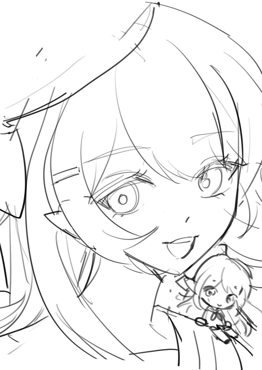 yezukao's tweet image. sketch &amp;gt; finished #Commission #skeb