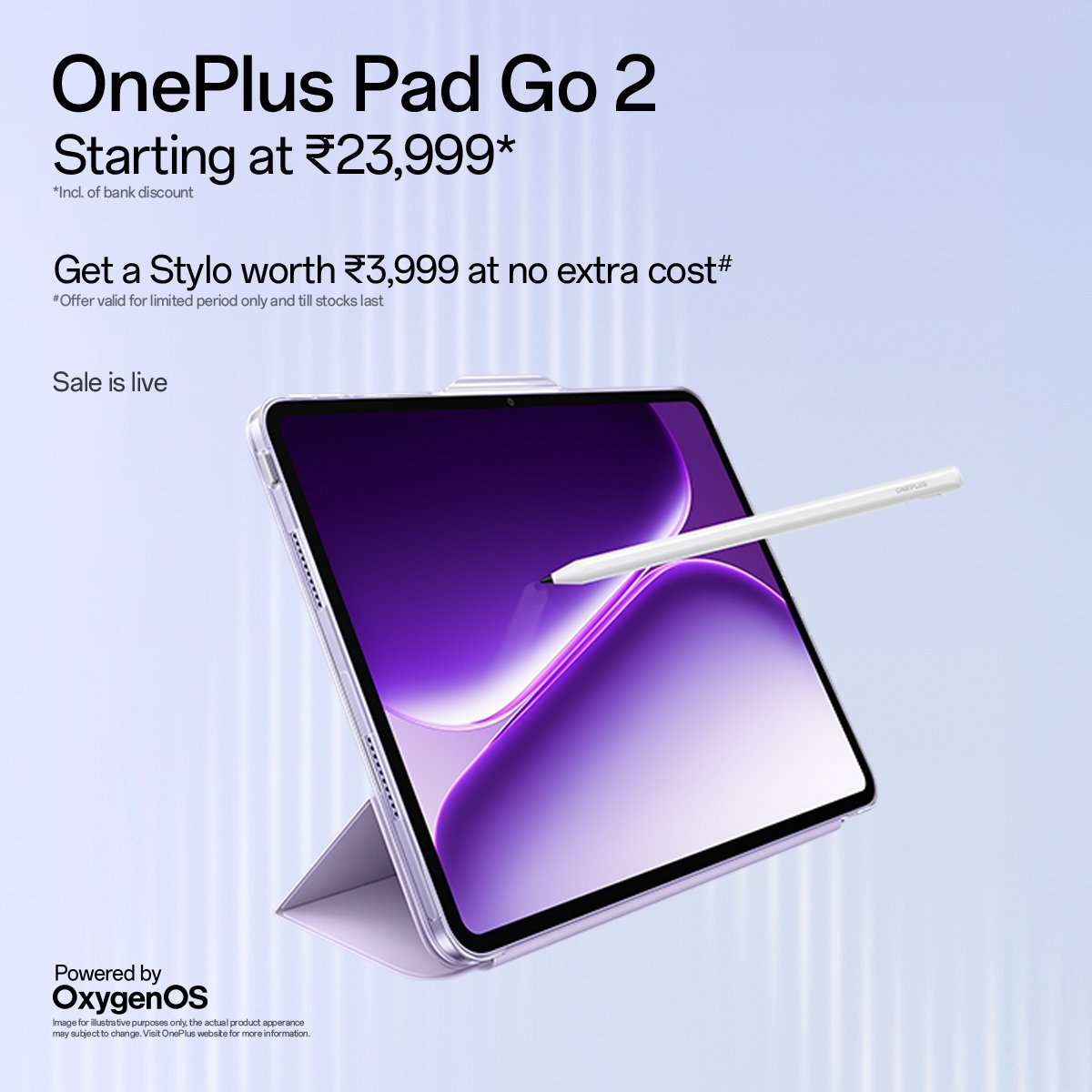 tech_news27's tweet photo. 🚀 OnePlus Pad Go 2 is here!
Big 12.1” 2.8K 120Hz display with Dolby Vision, powered by Dimensity 7300-Ultra, backed by a massive 10,050mAh battery with 33W SuperVOOC.📱✨

Order Now 👇🛍️🔗
https://t.co/atdRvey54J

#OnePlusPadGo2 #OnePlus #TabletTech #TechNews