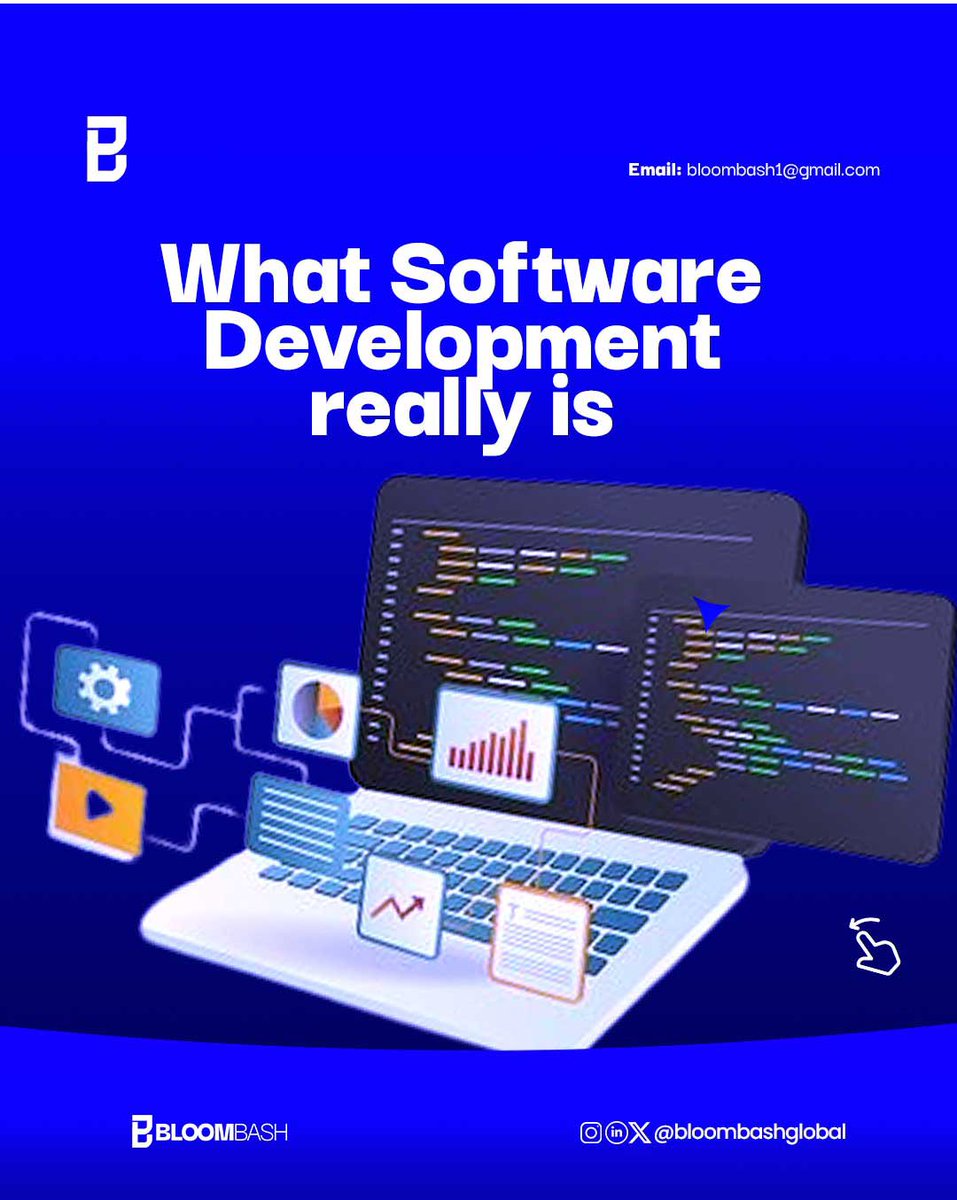 BloomBashGlobal's tweet image. Software is not just code.
It is the system that helps people get things done.

Understanding software is the first step to building solutions that matter.

#softwaredevelopmentstructure #TechEducation #Bloombash #DigitalSkills #SoftwareDevelopment