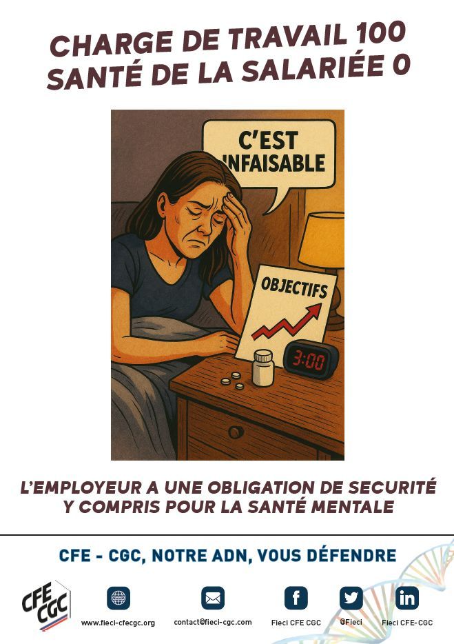 #charge de #travail 1 - #santé de la salariée 0

L’employeur a une obligation de sécurité y compris pour la #SantéMentale