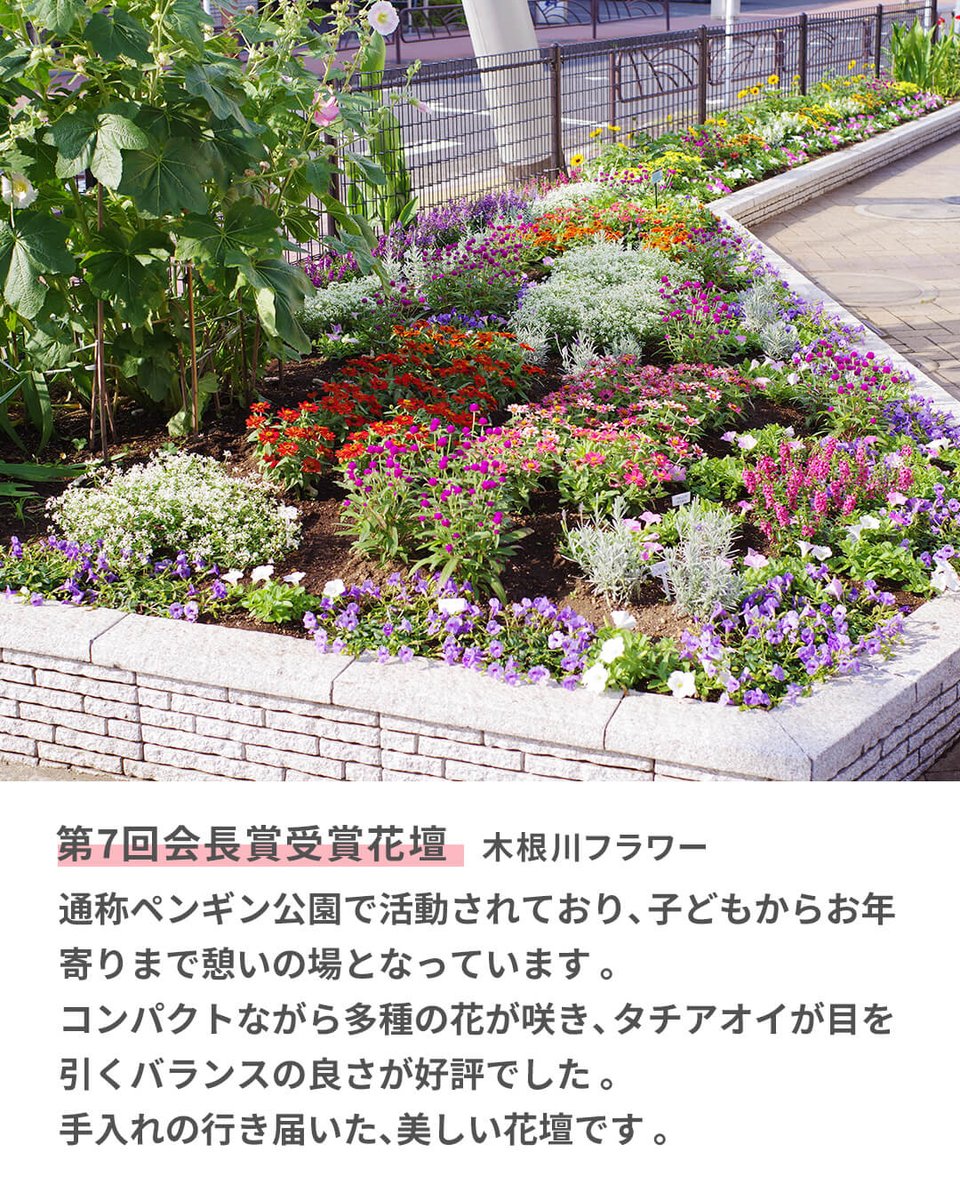 歴代受賞花壇ご紹介第7回目です。 区長賞:東京都立農産高等学校 テーマ