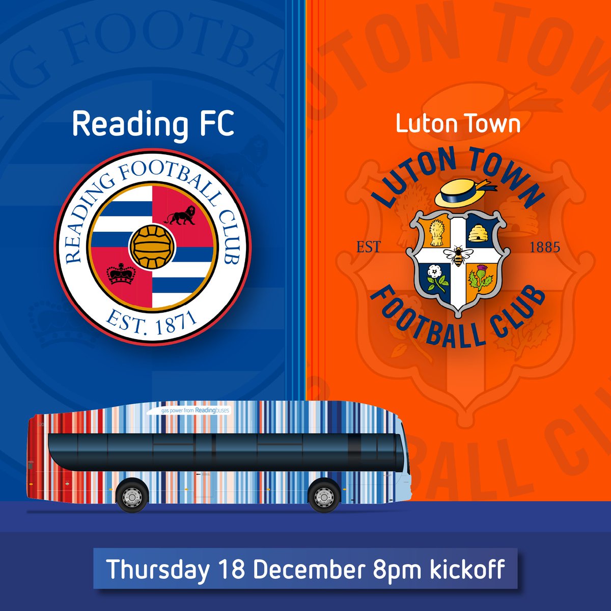 Heading to the <a href="/ReadingFC/">Reading FC</a> vs <a href="/LutonTown/">Luton Town FC</a> today at 8pm? All of our football routes will be running today to get you to the stadium for kick-off! bit.ly/4pHAxet