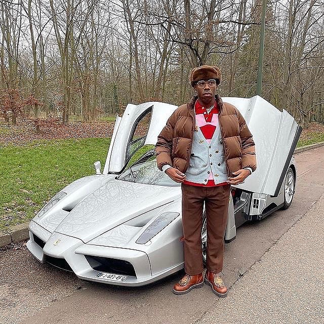 HardestFitPics's tweet image. Tyler, The Creator &amp;amp; his Ferrari Enzo