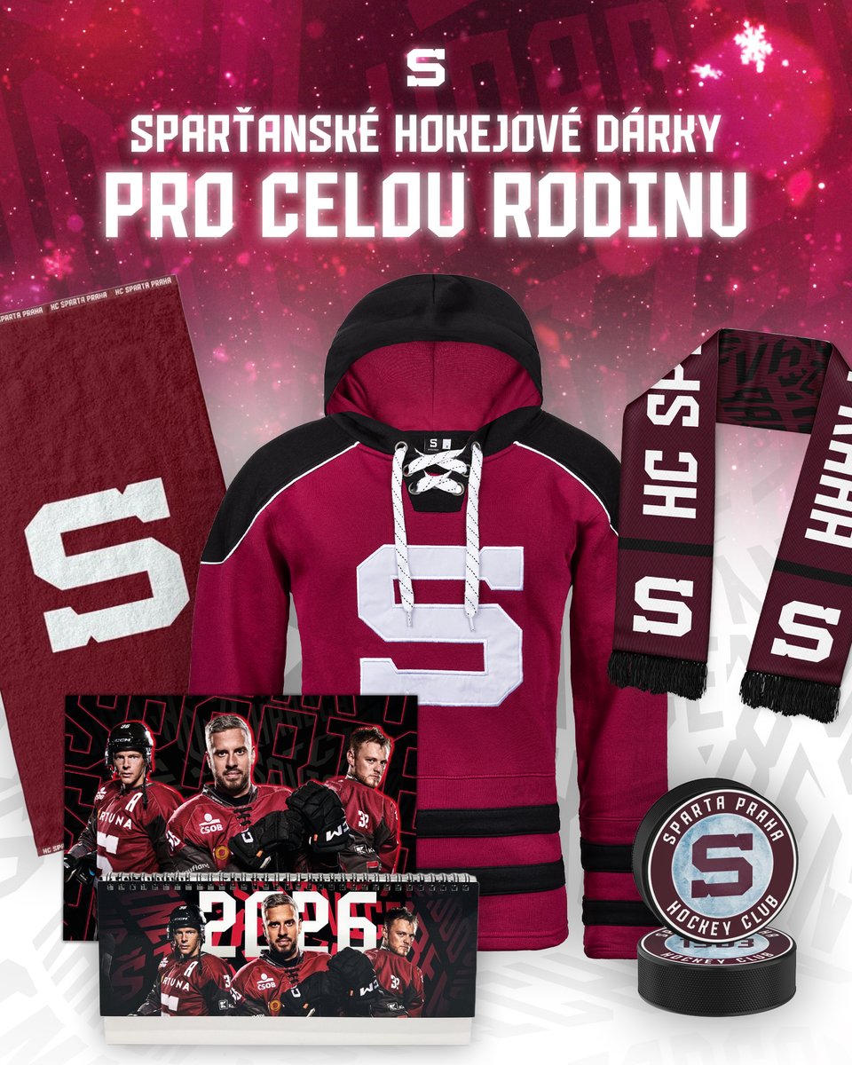 🎁 Ty nejlepší dárky pod stromeček najdete v našem fanshopu! ‼️ Pozor, už dnes o půlnoci končí garance na dodání dárečků do Štědrého dne! 🎄
🛍️ Nakupujte na fanshop.hcsparta.cz