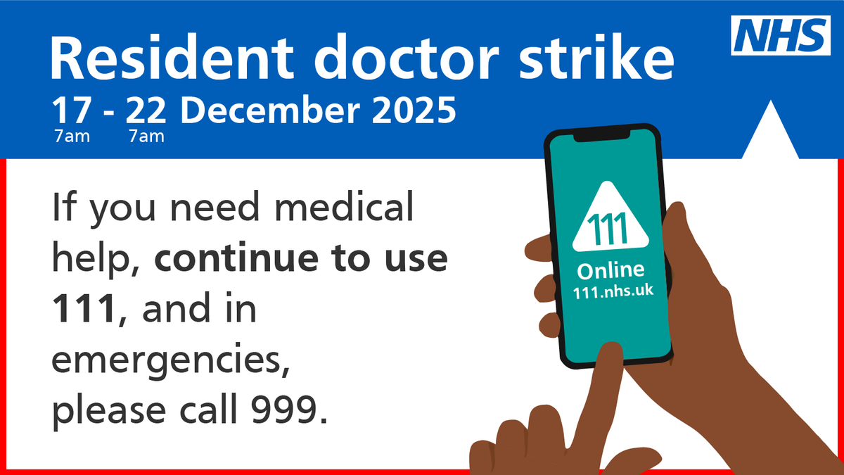 SouthTees's tweet photo. A period of industrial action is now underway, ending at 7am on Monday 22 December.   

You will be contacted if your appointment needs to be changed. Please continue to come forward for the care you need.  

For more information: https://t.co/VcdwxiaGL2 https://t.co/UPP5Q0rnyM
