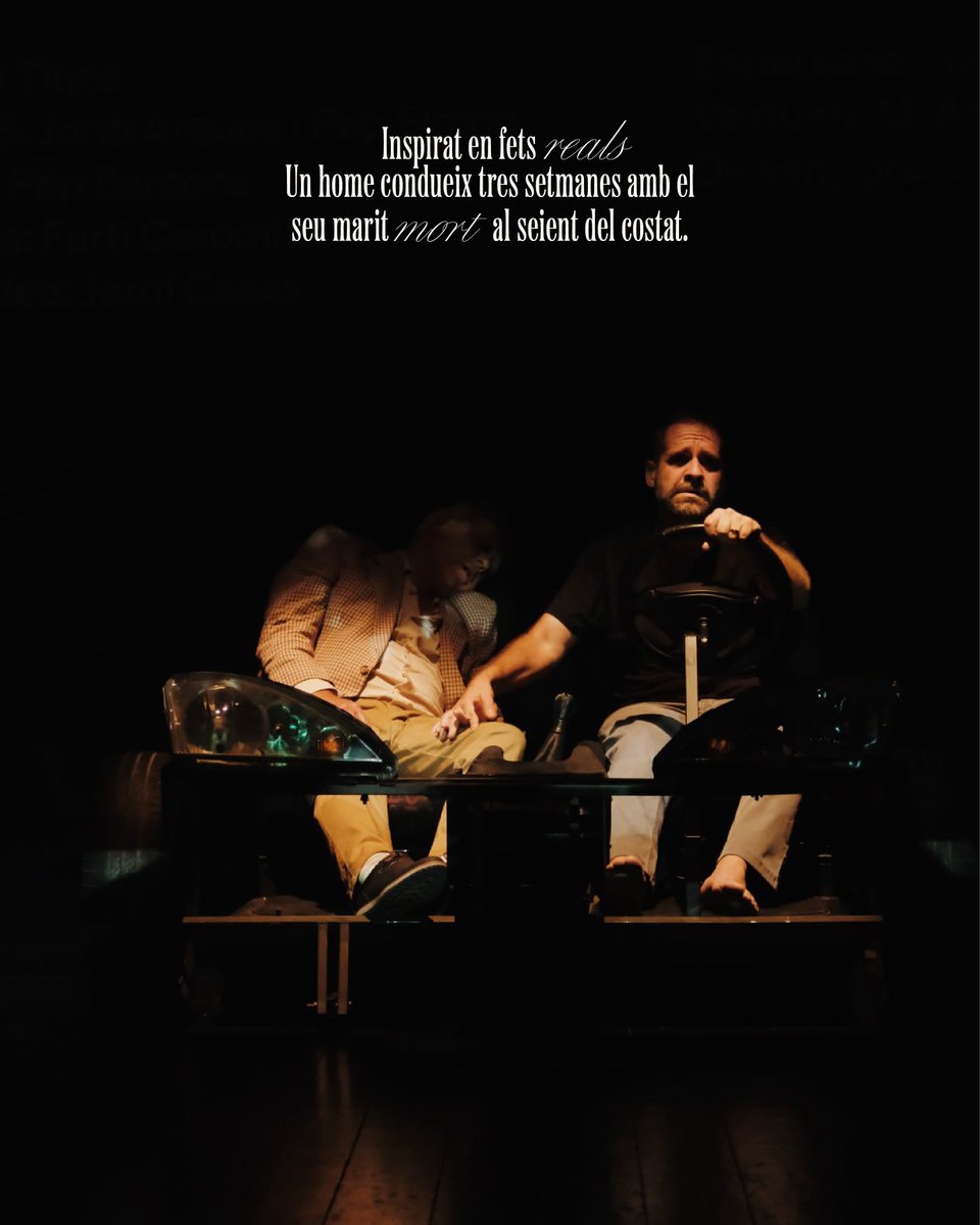 ✨📢📢Avui engeguem al <a href="/golemsteatre/">Golem’S</a> de BCN. 
Només 18, 19, 20 i 21 de desembre, no us ho perdeu!🤩
Inspirat en fets reals: Un home condueix tres setmanes amb el seu marit mort al seient del costat.
Entrades: golems.cat/EL-DARRER-VIAT…
#teatre #Barcelona #bcn #espectacle