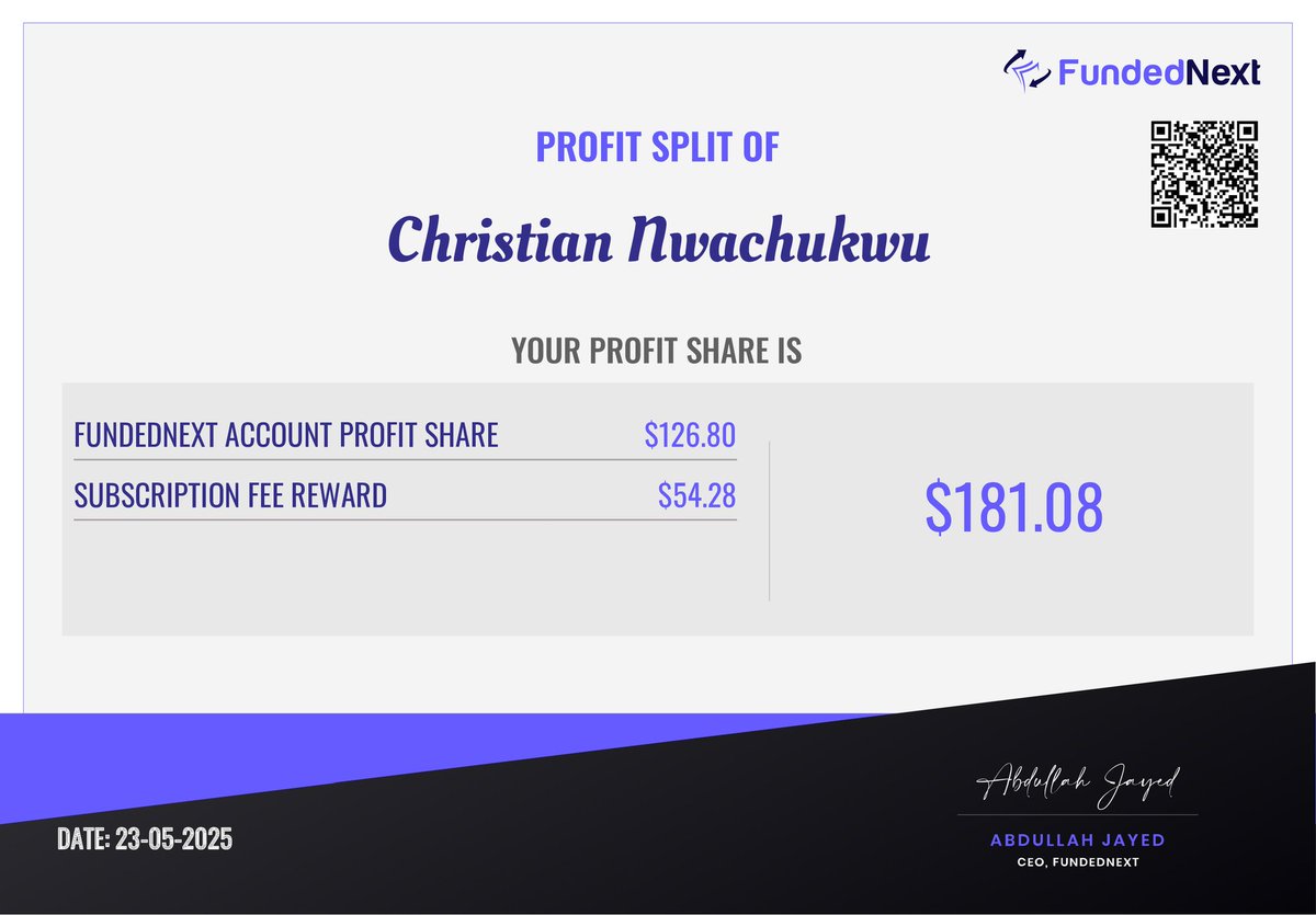 Programmerchriz's tweet image. Got my first prop payout in May from @FundedNext 
Started trading in Dec 2023, been locked in for most of 2025
I've been in drawdown since June and have gone from -9.5% to -4.5%, now back to over -8%

We keep pushing, also documenting my journey on YouTube youtube.com/@Programmerchr…