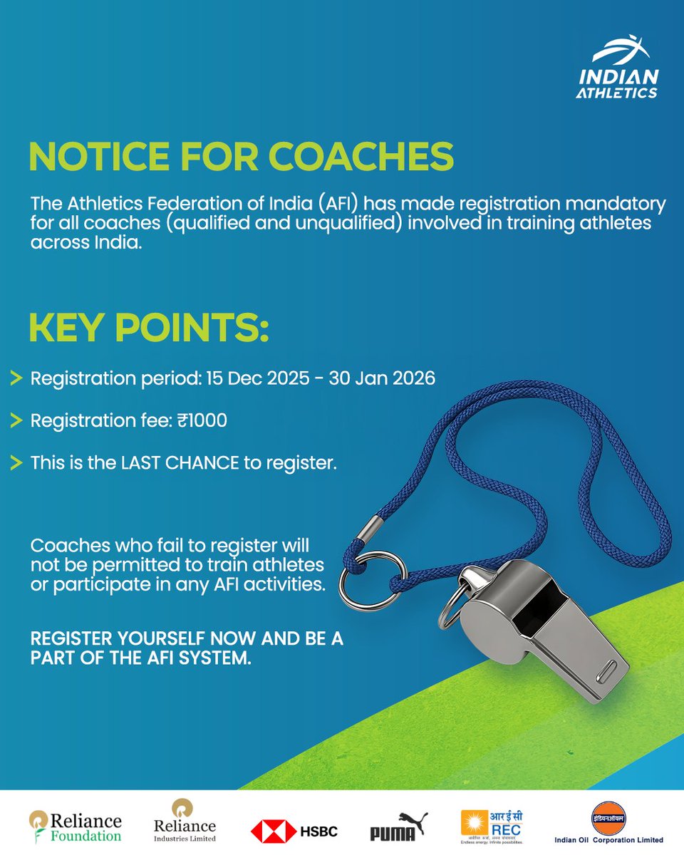 Athletics Federation of India tweet media