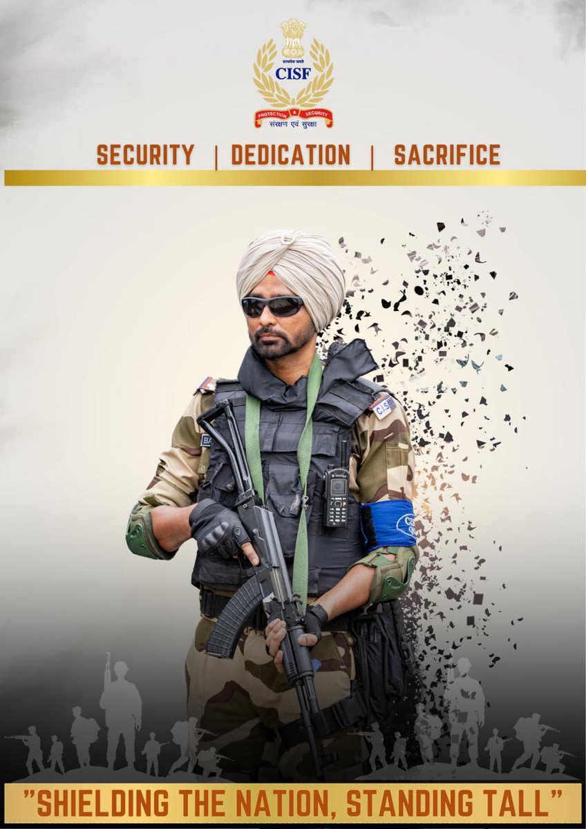 CISFHQrs's tweet image. Shielding the Nation, Standing Tall 🇮🇳

Alert, agile and mission-ready CISF #QRT teams counter evolving #security challenges with rapid #response and resolve.

#CISF #AlwaysPrepared #ShieldOfSecurity #NationFirst #SecurityReadiness
 
@HMOIndia  
@PIB_India   
@mygovindia