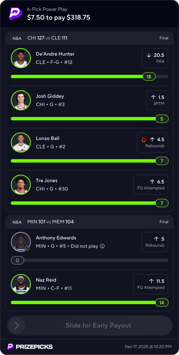 Tonight was a good night <a href="/PrizePicks/">PrizePicks</a> 🔥#PrizePicks