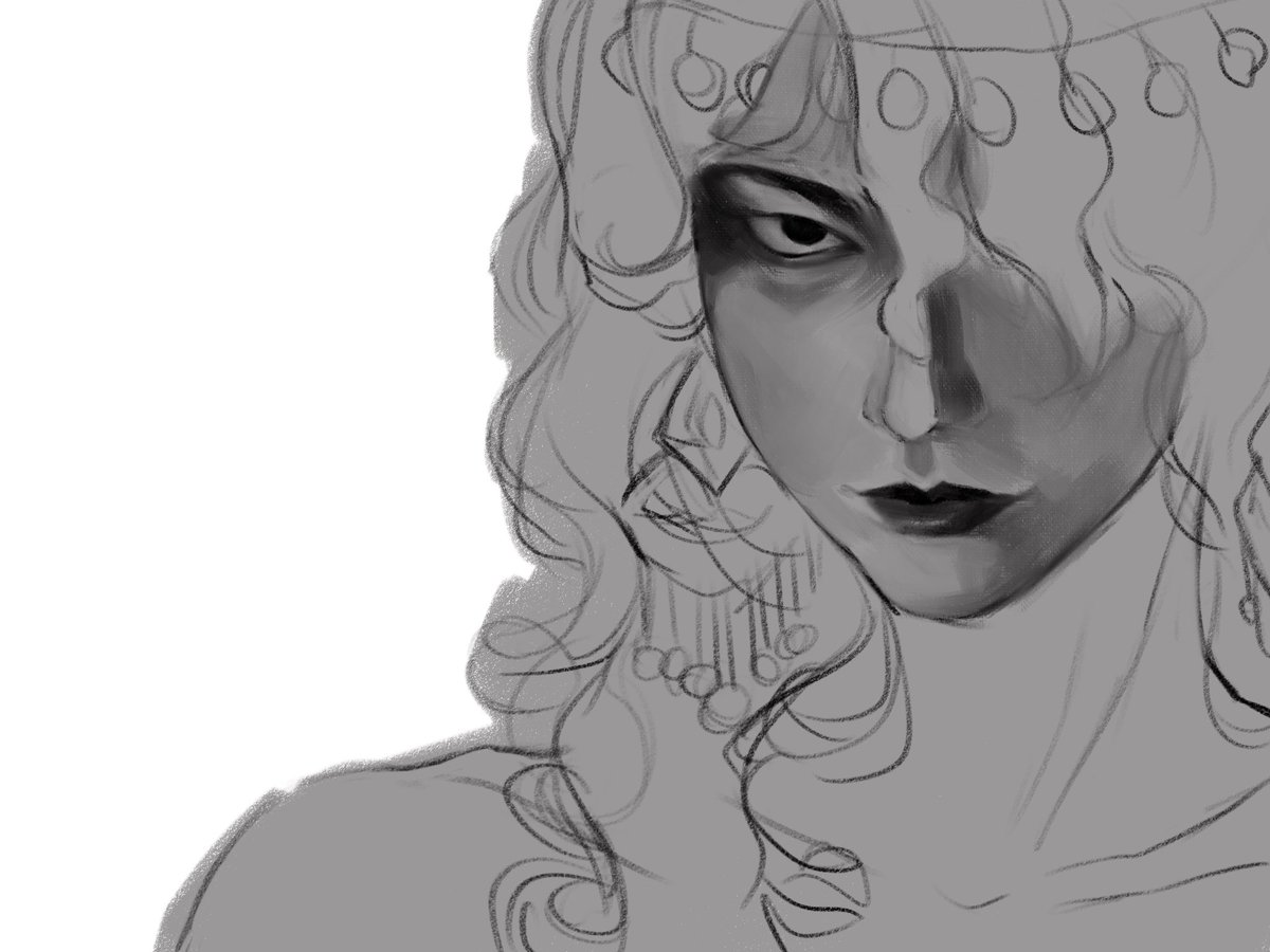 Wip! Wanted to experiment using default brush in procreate  #artmoots #arttwt #commissionsopen