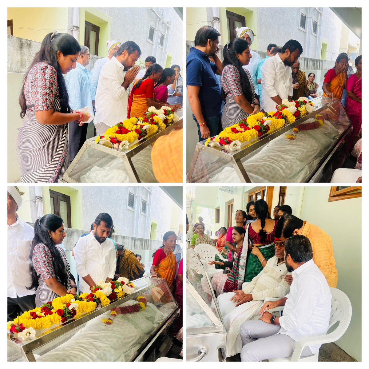 హైద్రాబాద్ 
నాగోల్ 
మాకు సన్నిహితులు కరకాల మోహన్ రెడ్డి గారి  సతీమణి కరకాల జయమ్మ అకాల మరణం చాల బాధాకరం
కరకాల జయమ్మ పార్థివ దేహానికి పూలమాలలు వేసి నివాళులు అర్పించి,కుటుంబ సభ్యులను పరామర్శించడం జరిగింది 
<a href="/dudimetlaraji/">Dr. Rajeshwari Dudimetla</a>