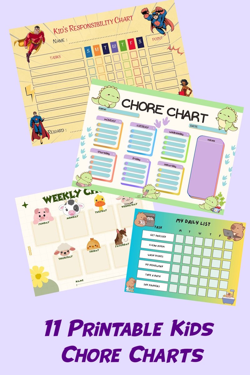 JimWilson132322's tweet image. Check out my latest product: payhip.com/b/yVpgv Make chores fun instead of a fight ✨ With 11 themed printable chore charts, kids can track chores, earn rewards, and choose their favorite design. Perfect for ages 4–10. #ParentingTips #Printable #ChoreChart #MomLife #DadLife
