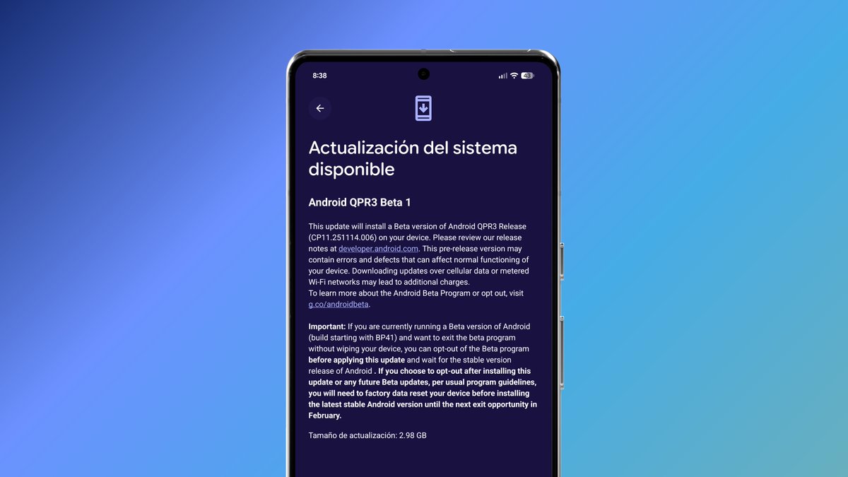 Google lanza Android 16 QPR3 Beta 1 para Pixel alistándose para Android 17📱

• La versión estable llegará en marzo 2026
• Build CP11.251114.006

Arranca el ciclo “C” camino a Android 17 🍰