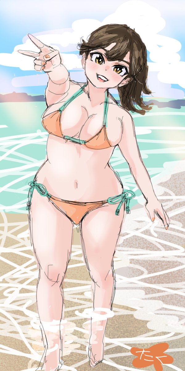 #くそ寒いので水着を貼る 