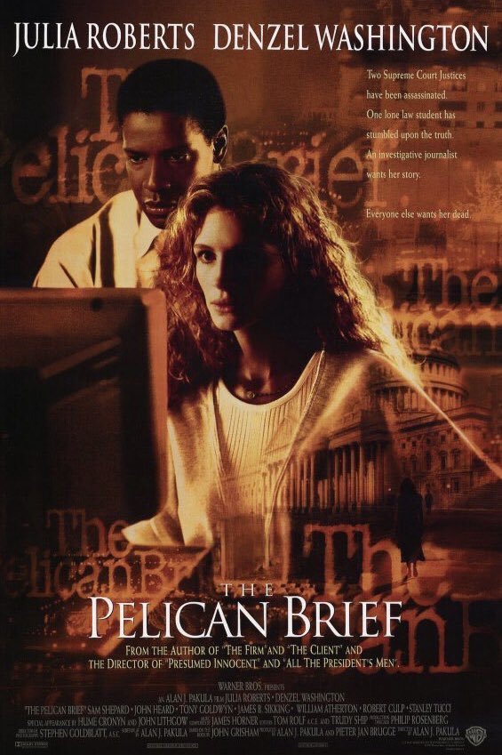FilmNewsNos's tweet photo. 🎬MOVIE HISTORY: 32 years ago today, December 17, 1993, the movie ‘The Pelican Brief’ opened in theaters!
#JuliaRoberts #DenzelWashington #SamShepard #JohnHeard #TonyGoldwyn #JamesBSikking #WilliamAtherton #RobertCulp #StanleyTucci #JohnLithgow #CynthiaNixon #AlanJPakula https://t.co/VAZPYfqnA8