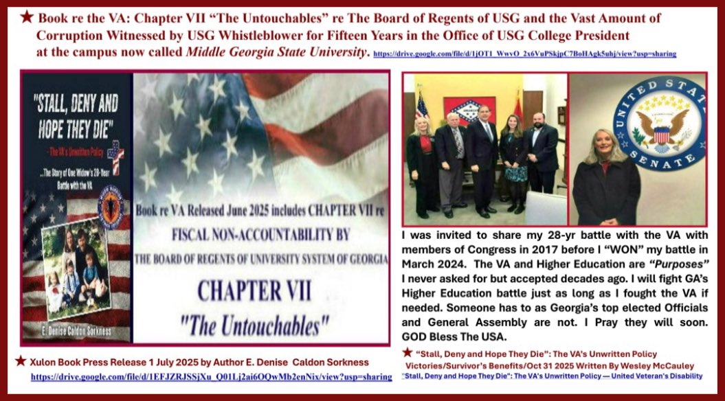 University System of GA Witnesses to Millions of State/Federal  funds “misappropriated” (lining pockets) corresponded with DA Willis for two years &amp; met w/ her 31 Aug. 2021.
★Lt to USAG Bondi, Gov. Burt Jones, Senator Colton Moore, et al re The Board of Regents of USG Sept 2025