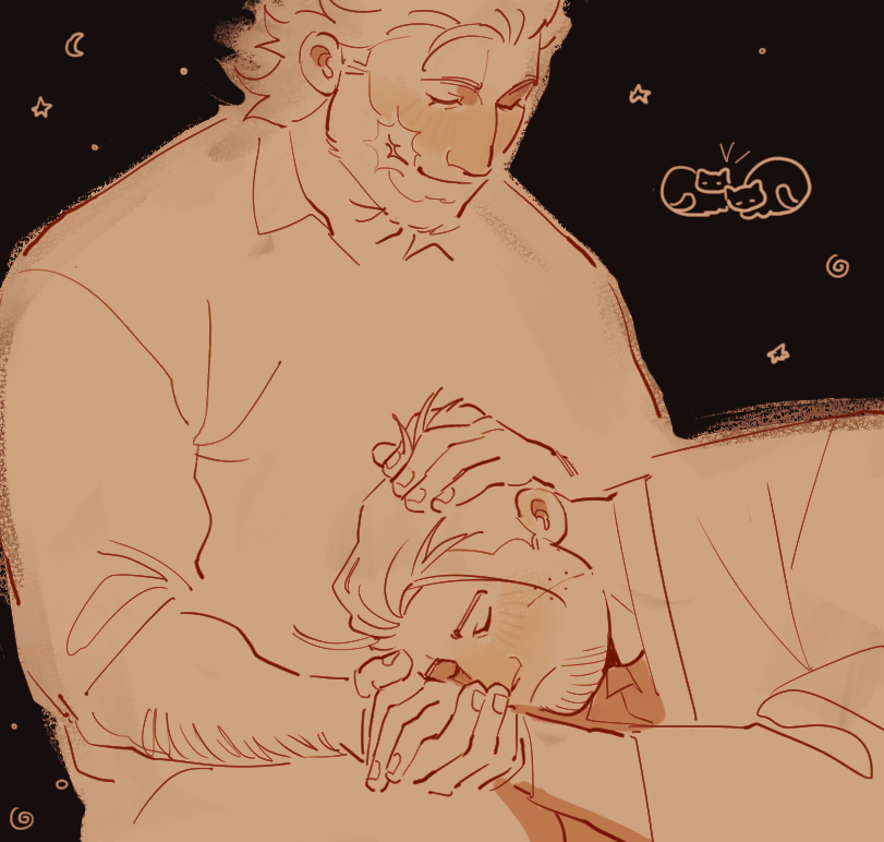 the two times ogata is shown sleeping peacefully, there is someone close by singing a lullaby, and i think vasily could hum him to sleep