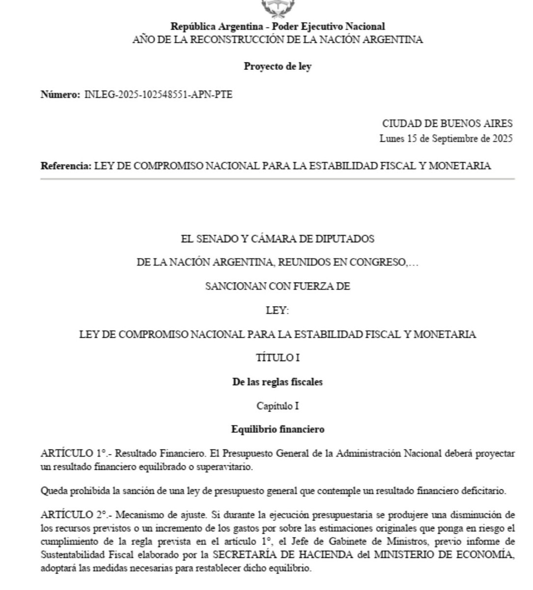 Todos los países gobiernan con un presupuesto, que es la herramienta para planificar, gestionar y controlar el gasto público, pero el gobierno de Milei hace dos años que gobierna sin presupuesto.

Y ahora sanciona un presupuesto para su tercer año de mandato con una regla fiscal