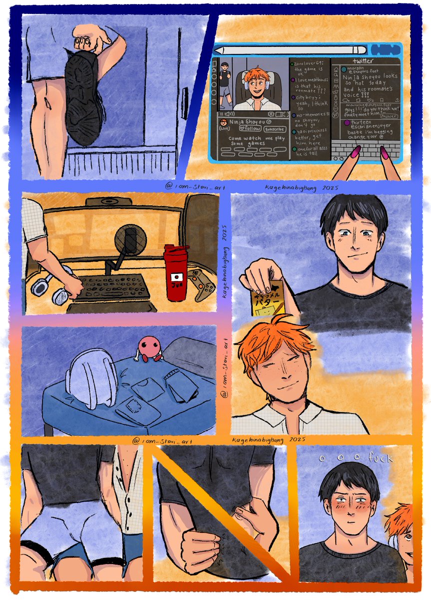 Hiiiii, I worked amongst side <a href="/klovnstar/">lili ⋆ kmsing</a> for the 2025 
<a href="/kagehinabigbang/">Kagehina Big Bang</a> please go check out the fic paired with this art, it wont really make sense if you don’t ✌️ 
 
archiveofourown.org/works/75492741…