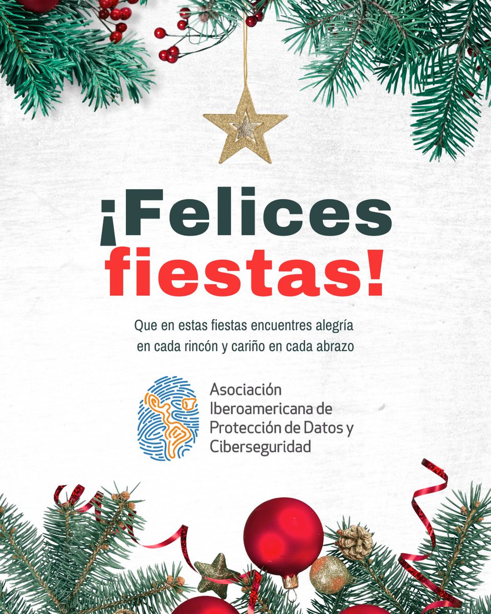 En estas fechas queremos hacer una pausa para desearles unas muy felices fiestas decembrinas.

✨ Nos vemos muy pronto para seguir construyendo juntos un próximo año con más seguridad y confianza. ✨

#FelicesFiestas #AIPYC #Confianza #SeguridadDeLaInformación #CierreDeAño