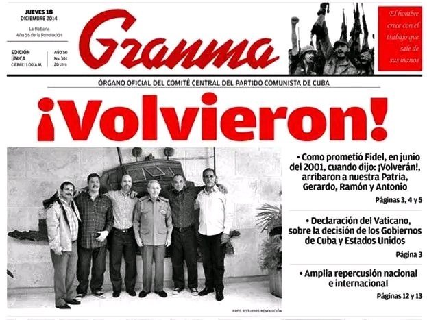 EloylvarezMart1's tweet image. #17DeDiciembre 2014,  regresaron hermanos, se reunieron y cumplida la promesa de #FidelPorSiempre cuando nos aseguró Volverán!!!
#CubaViveEnSuHistoria 
#IndustriasCuba