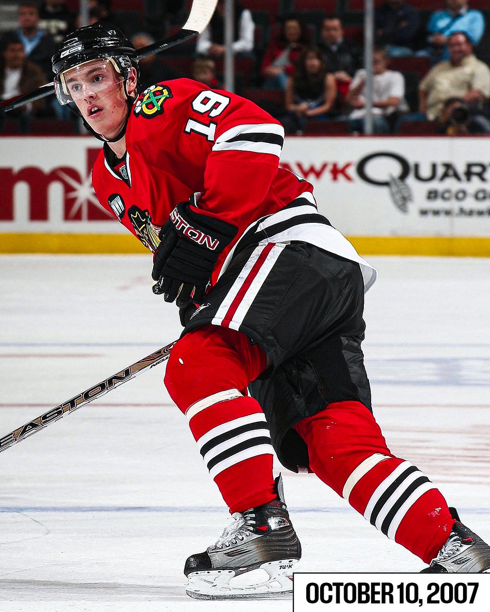 NHL's tweet image. Time flies when you're having fun 🤩

Congrats on 1,100 career NHL games, Jonathan Toews!