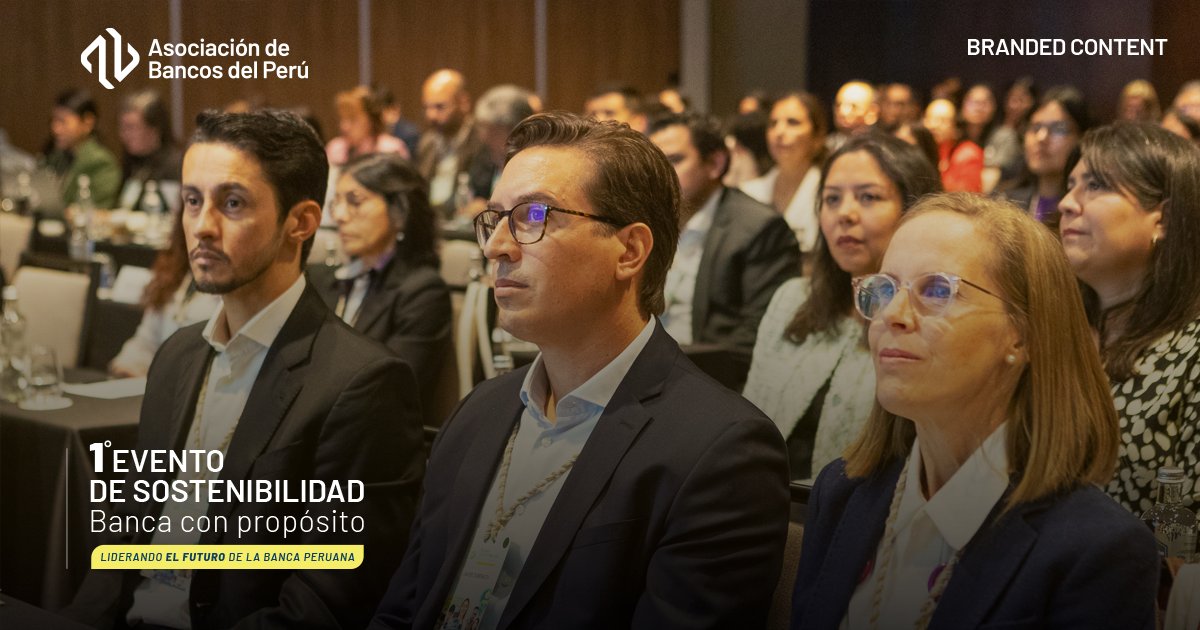 SEMANAeconomica's tweet photo. #BrandendContent Representantes de organismos internacionales y líderes del sistema financiero local se reunieron en el primer evento “Banca con Propósito: Liderando el futuro de la banca peruana”. Un encuentro organizado por @asbancperu.
Conoce más aquí: https://t.co/PeymSFUkHJ https://t.co/2EiT6yygsE