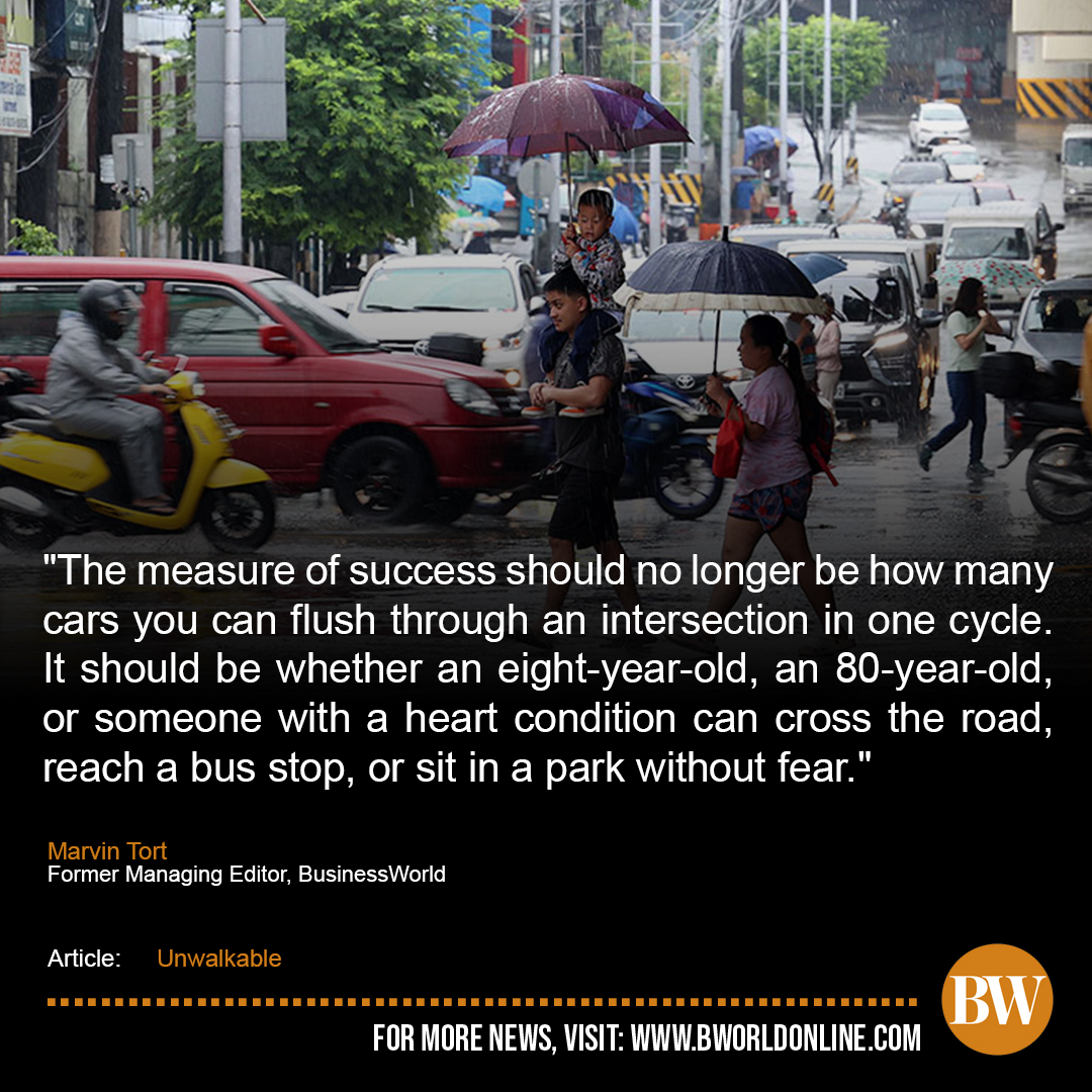 bworldph's tweet photo. A design meant to help a minority ends up helping almost everyone, and when you fail to design for permanent disability, you also fail those who are temporarily or situationally challenged.

Read: https://t.co/LyJM6LZo41

#Pedestrians
#WalkableCities
#Accessibility
#BWorldPH https://t.co/GqCwIY8LWz