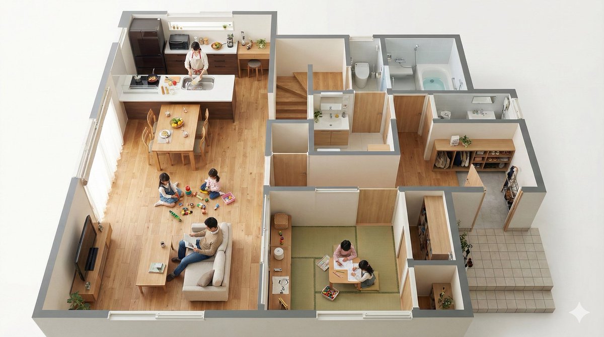 Floor Plan Visualization with Family Life — example 3