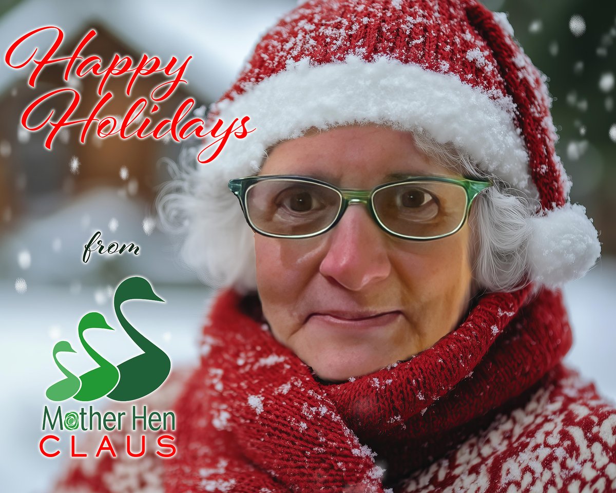 MomHen's tweet image. Is that MomHen Claus or Claws?

Ho Ho Ha!  Happy Holidays to All!

Thanks to @PicksCDs for always creating fun holiday cards for me!