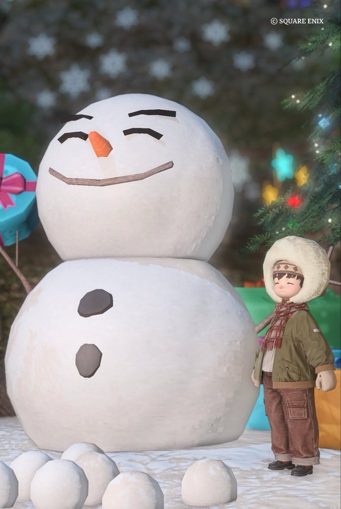 星芒祭にニッコニコの雪だるまいた⛄️
可愛くて一緒に撮った😊