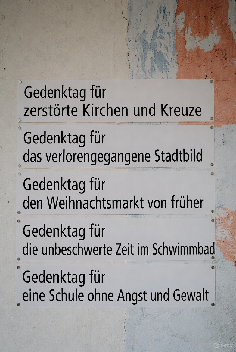 Ich hätte da noch ein paar Vorschläge: