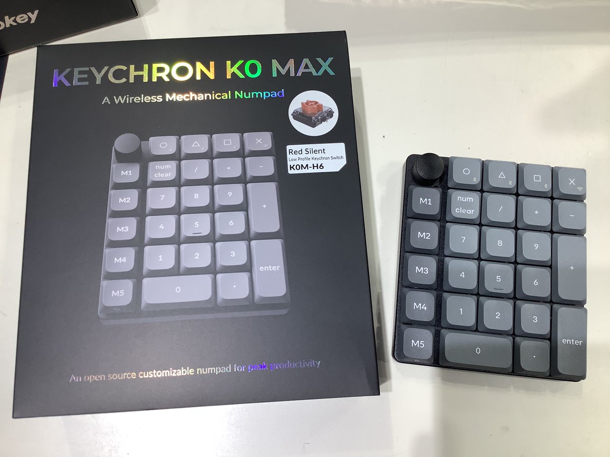 Keychron K0 Max QMK Wireless Custom テンキー ・超薄型デザインのQMK 
