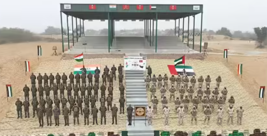 soldier_update's tweet photo. Indian Army departs for Exercise Desert Cyclone-II in UAE, strengthening interoperability and urban warfare readiness; 45-member contingent to train with Emirati forces from December 18–30, showcasing joint tactics and security cooperation. 

#DesertCyclone #UAE https://t.co/KMuwktYpHp