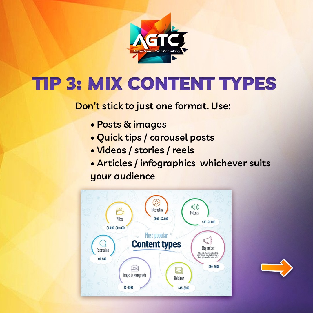 AGTC2025's tweet photo. Struggling to grow online? These Social Media Marketing Tips actually work: know your audience, engage daily &amp; track results.

activegrowthtech@gmail.com
https://t.co/SUpZBLYXHW

#AGTC #SocialMediaMarketing #DigitalMarketing #MarketingStrategy #ContentTips #SocialMedia #Branding https://t.co/8JqXLJqNM9