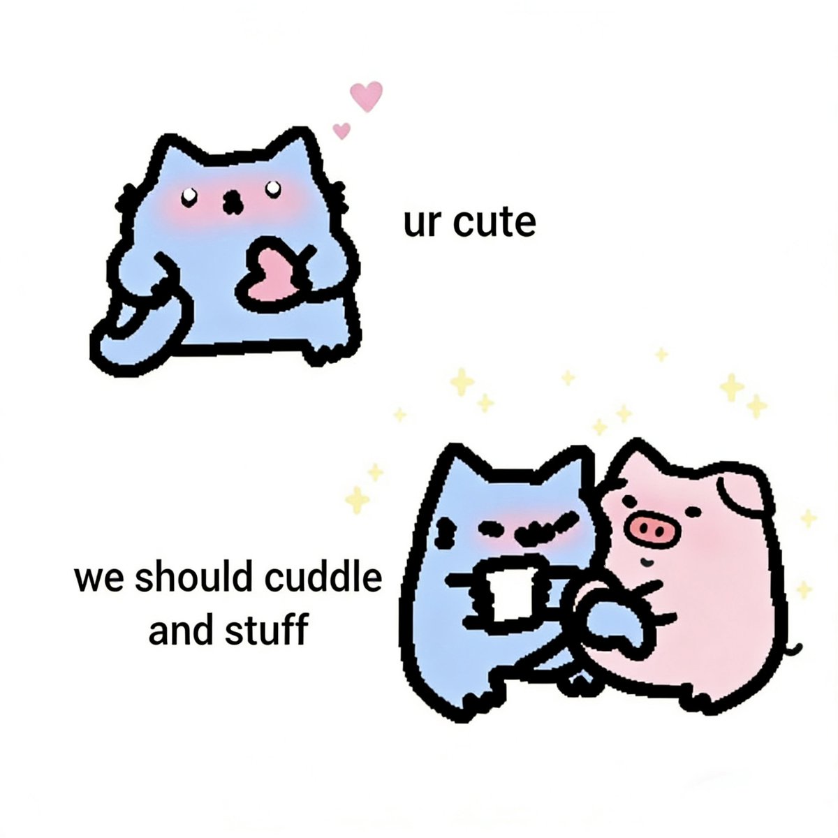 3_binbin's tweet photo. @notkelbel Cats and pigs together https://t.co/feTXYgdY2J