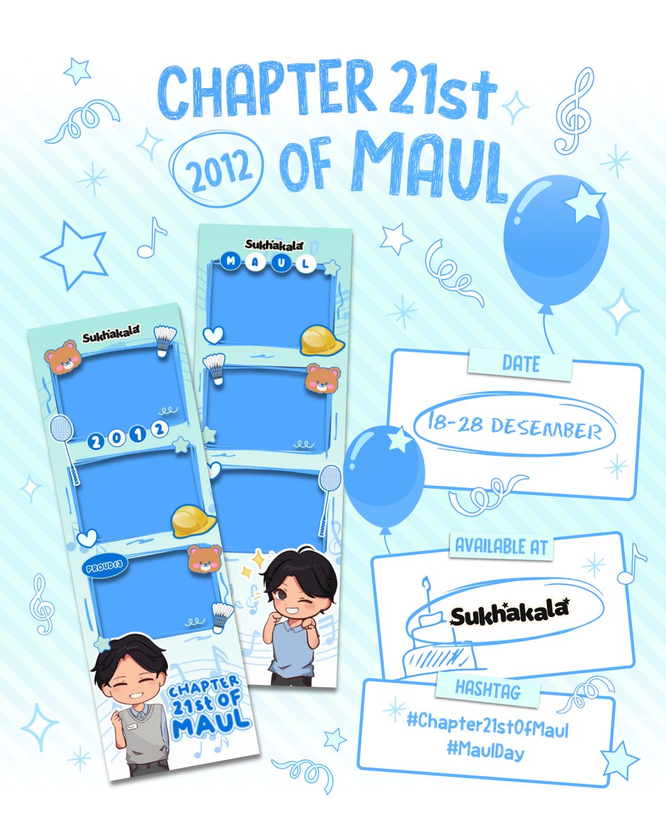 hmapayaaaaaaa's tweet photo. 2nd project reveal 🥳
#Chapter21stOfMaul frame event by @xyzsekarr &amp; @itsvshee

Snap your sweet-smile in sweet moments with sweet frame 📸🩵

🗓 : 18-28 Desember 2025
📍: Sukhakala 
more detail on poster 📌 https://t.co/7KHXTt1G4e