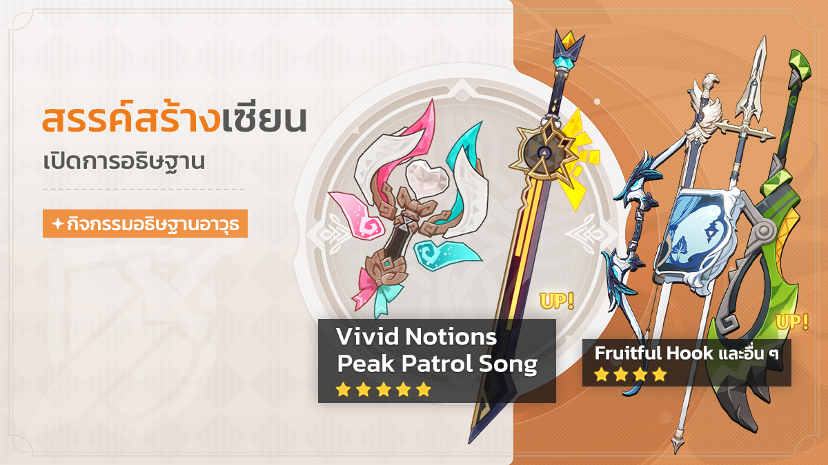 #GenshinImpact #Varesa #Xilonen 
ประกาศกิจกรรมอธิษฐานเวอร์ชัน "จันทราที่ 3" ช่วงที่ 2

นักเดินทางที่รัก กิจกรรมอธิษฐาน "เขาแกร่งแห่งงานรื่นเริง", "เพลิงหลอมประทานพร", "สรรค์สร้างเซียน" จะเปิดในวันที่ 23 ธ.ค.!

ดูรายละเอียด: hoyo.link/wcIRwS5BE