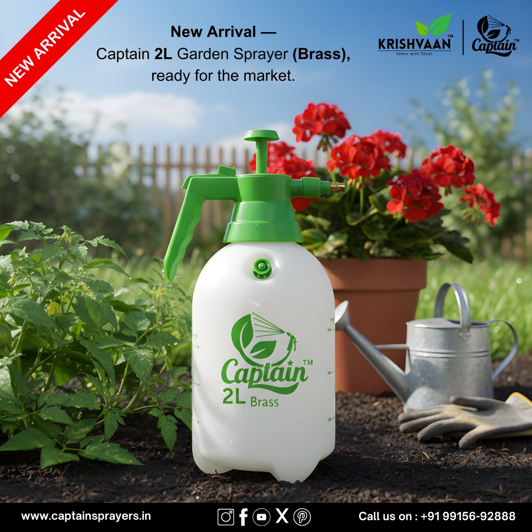 CaptainSprayers's tweet image. 𝐍𝐞𝐰 𝐀𝐫𝐫𝐢𝐯𝐚𝐥 Alert! 🌱

Introducing 𝐂𝐚𝐩𝐭𝐚𝐢𝐧 𝟐𝐋 𝐆𝐚𝐫𝐝𝐞𝐧 𝐒𝐩𝐫𝐚𝐲𝐞𝐫 (𝐁𝐫𝐚𝐬𝐬) —

✔ Strong brass nozzle
✔ Smooth pressure
✔ Daily use ke liye reliable
✔ Garden ho ya nursery, kaam perfect