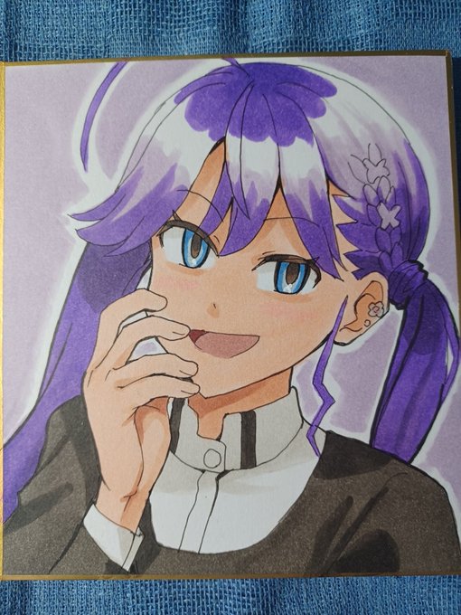 学マス 手描きミニ色紙 賀陽燐羽 